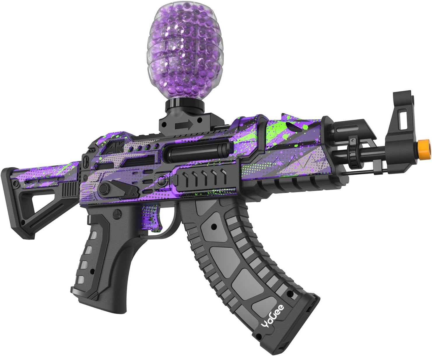 YaGee Electric Orbeez gun with a purple balls on top