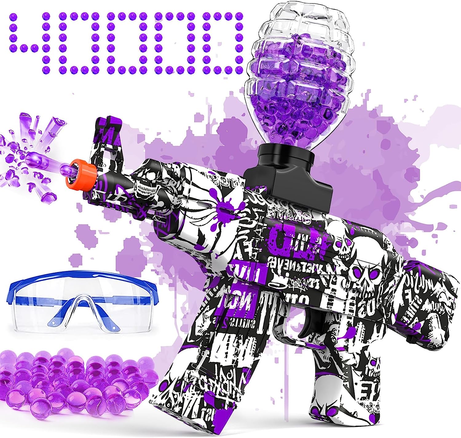 Anstoy Purple electric orbeez Gun with goggles