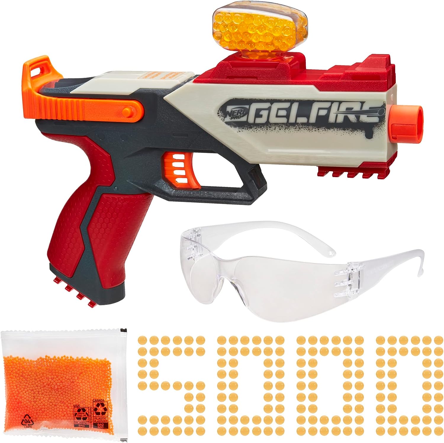 Nerf Pro Gelfire orbeez guncomes with 5000 rounds of gel ammunition